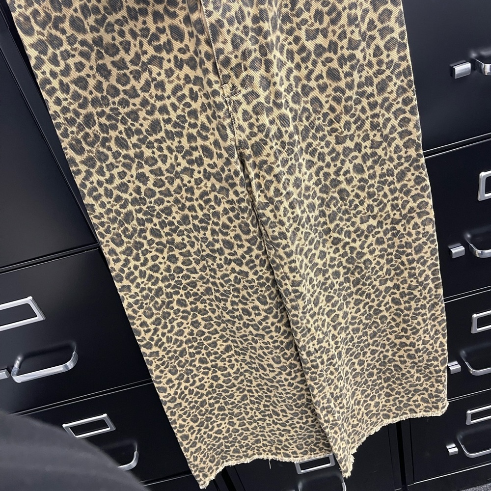 So Me Tan and Black Animal Print Jeans